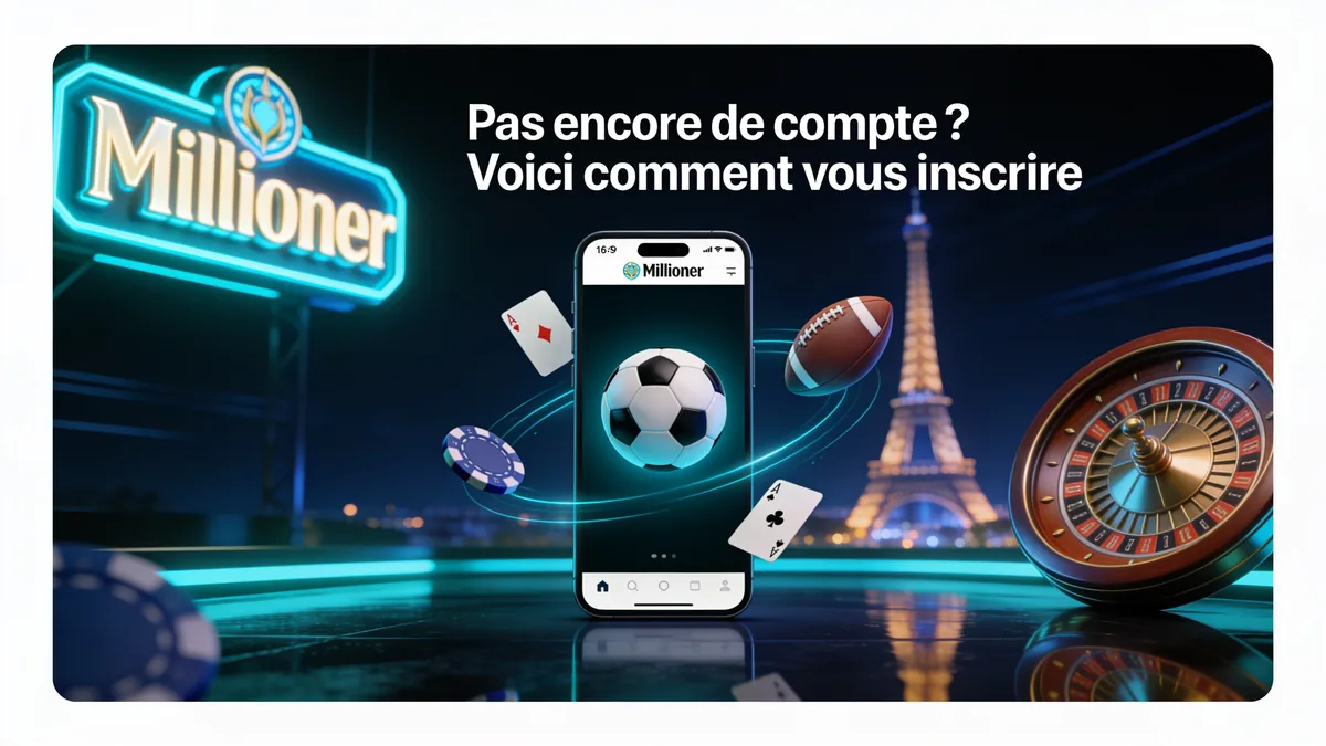 Pas encore de compte ? Voici comment vous inscrire — millioner casino en France
